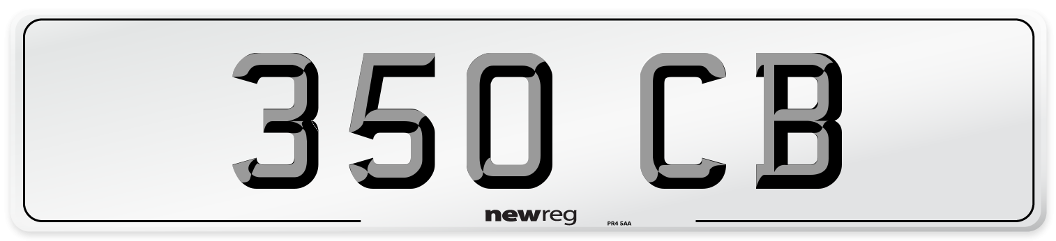 350 CB Number Plate from New Reg